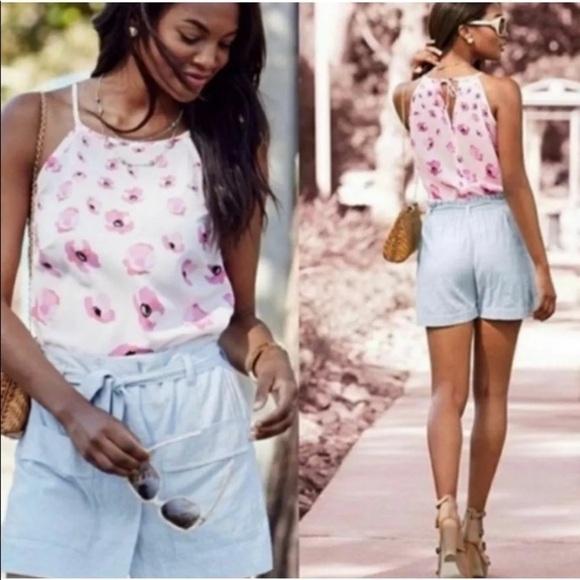 CABI Pink Floral Halter Top - Picture 1 of 7
